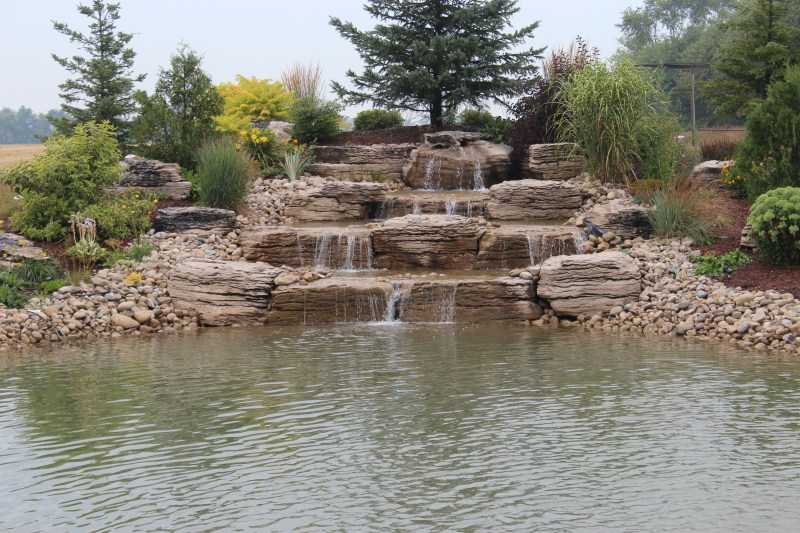 ponds and waterfalls